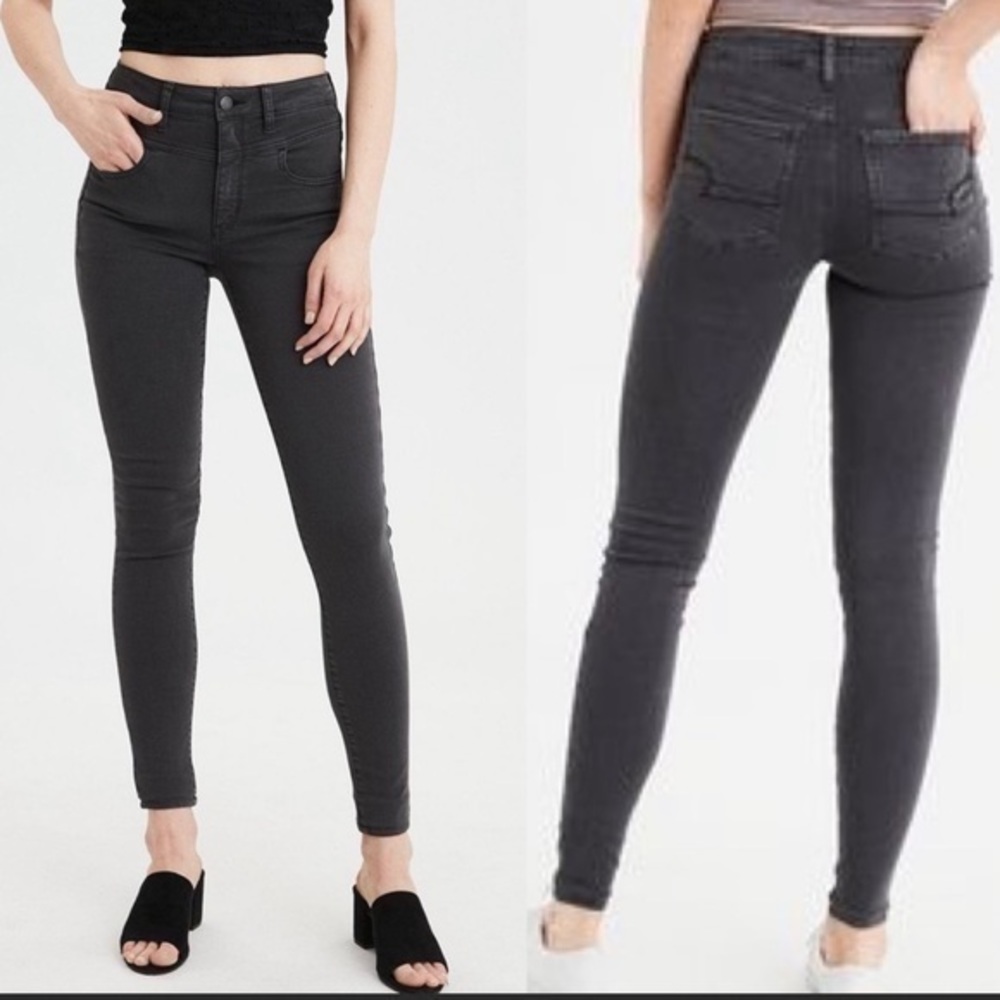 American Eagle - black jeggings - size 6